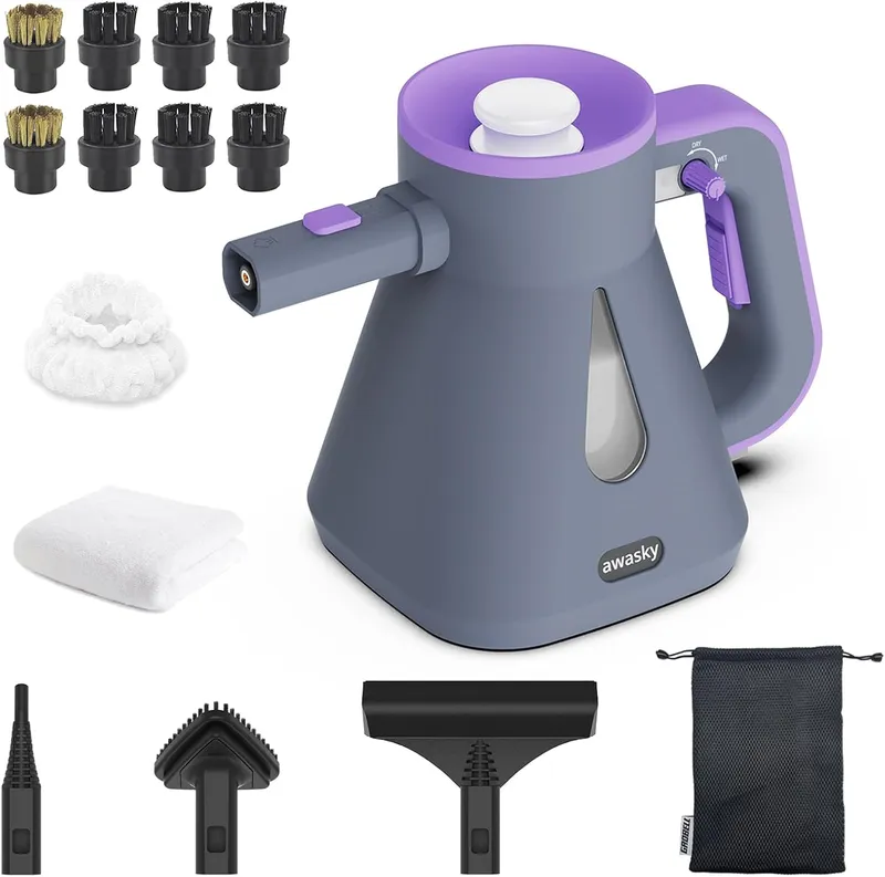 awasky Steam Cleaner 10s Fast Heating-Lockable Steam Trigger